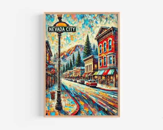Nevada City Art Print Travel Poster