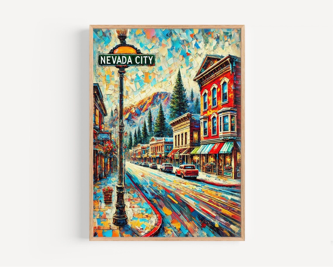 Nevada City Art Print Travel Poster