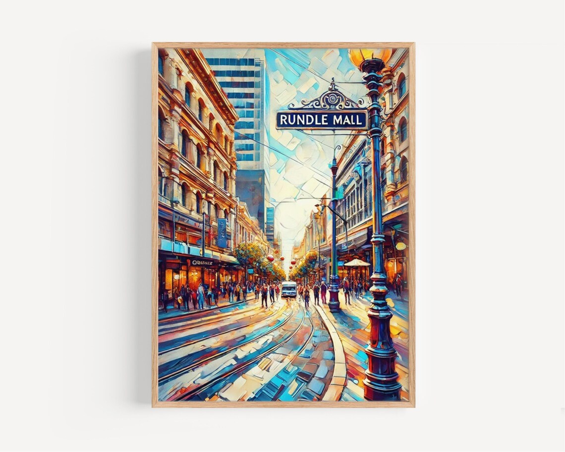 Adelaide Rundle Mall Australian Travel Poster