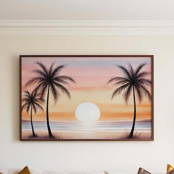 Palm Tree Wall Art Palmtree Print Nature Gift Beach Home Decor Housewarming New Family