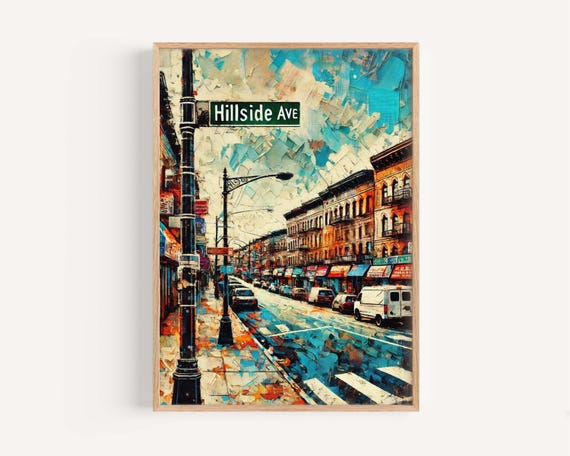 Hillside Avenue Print Queens New York Travel Poster