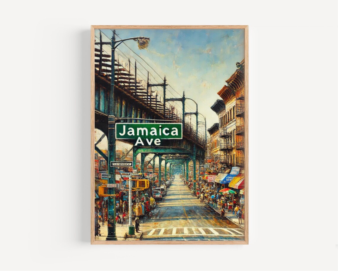 Jamaica Avenue Queens NYC Street Sign Art Print