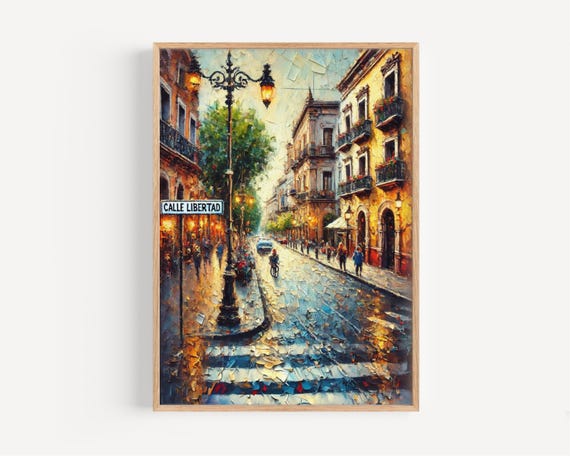 Calle Libertad Print Guadalajara Mexico Travel Art