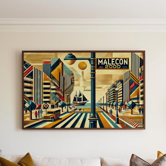 Malecon 2000 Wall Art Print Guayaquil Ecuador Travel Poster Housewarming Gift Ecuadorian Decor Vibrant Cityscape Illustration