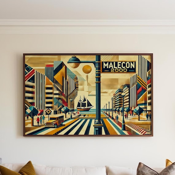 Vibrant Malecon 2000 Guayaquil Ecuador Waterfront Geometric Poster