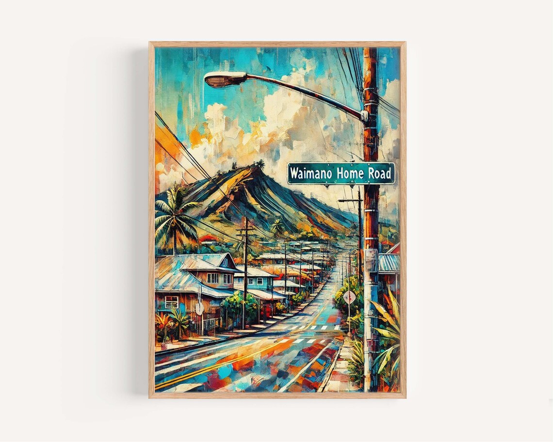 Waimano Home Road Honolulu Travel Poster