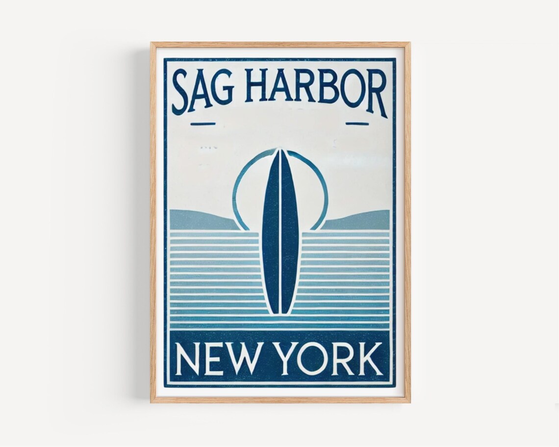 Sag Harbor, New York Travel Poster Art Print