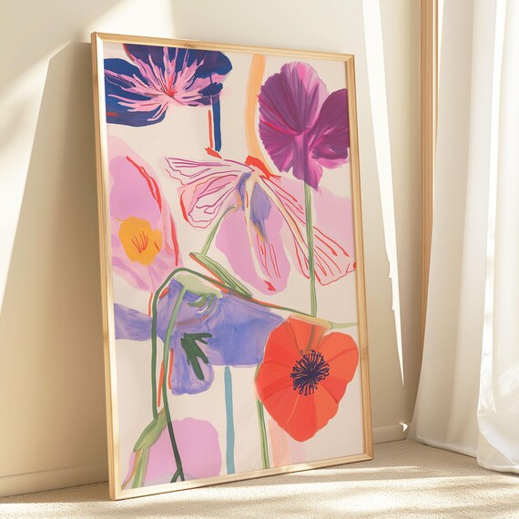 Modern Floral Abstract Botanical Art Print