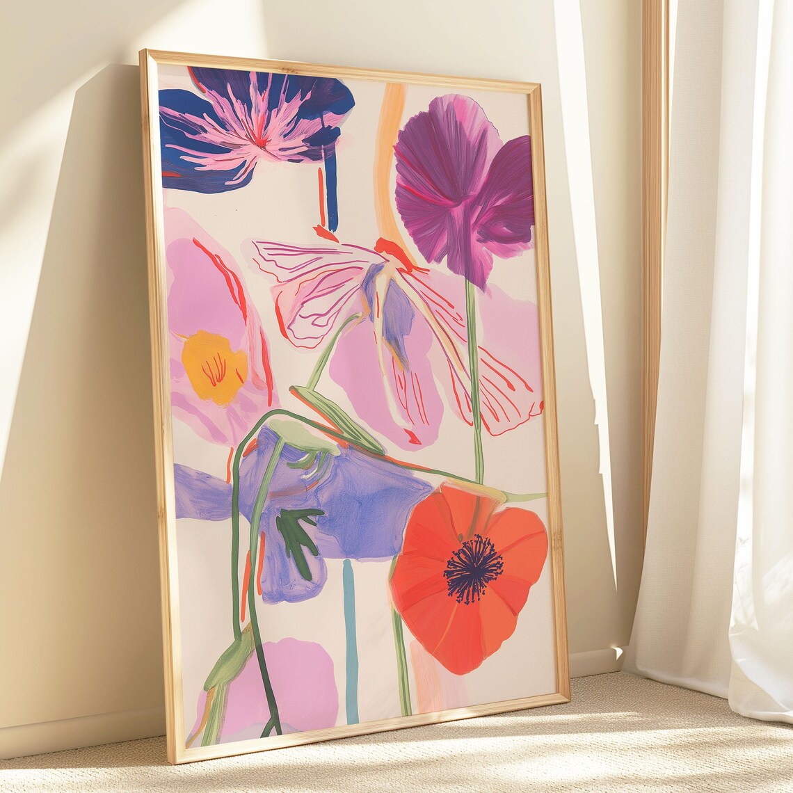 Modern Floral Abstract Botanical Art Print