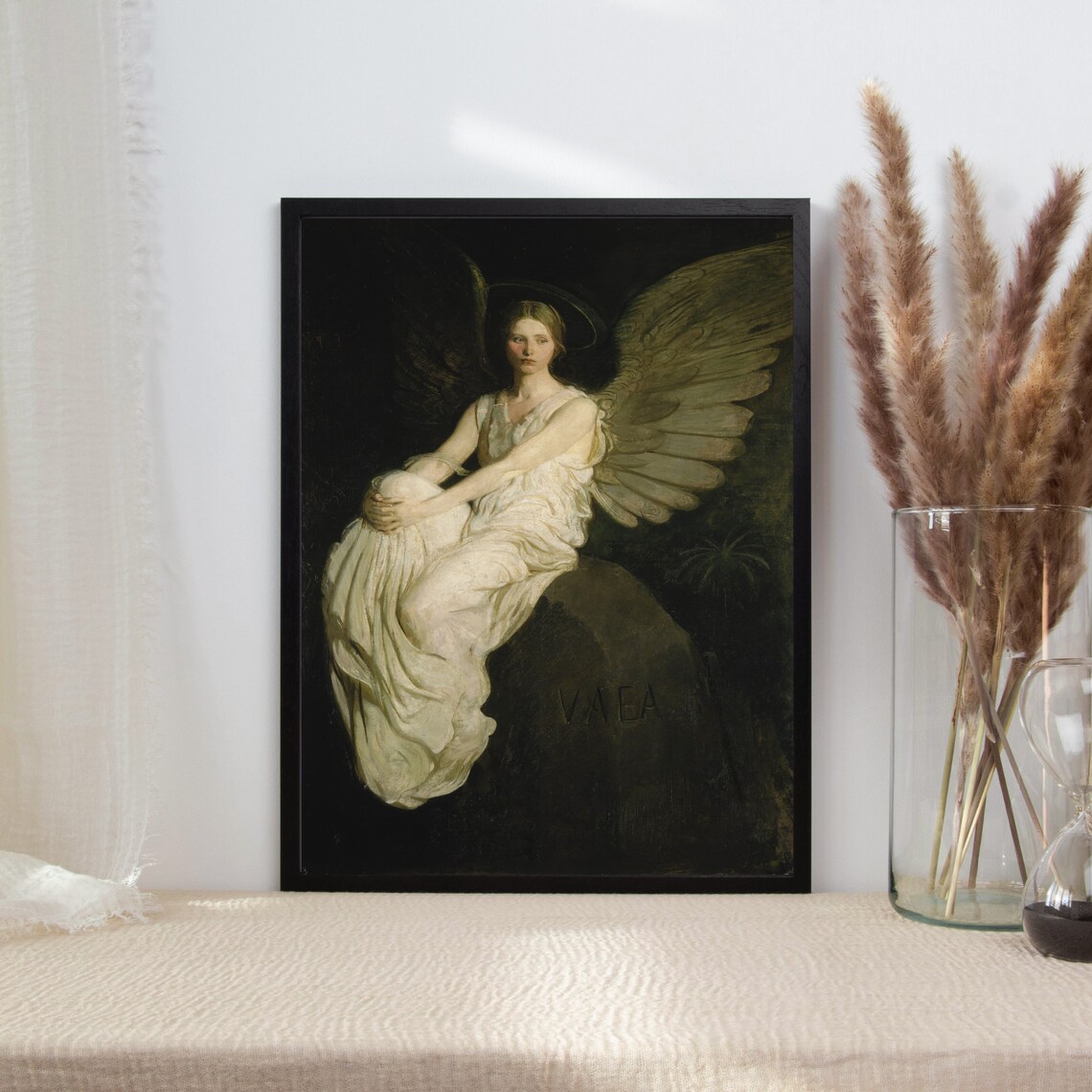 Vintage Angel Portrait, Christian Religious Art Print - Image 2