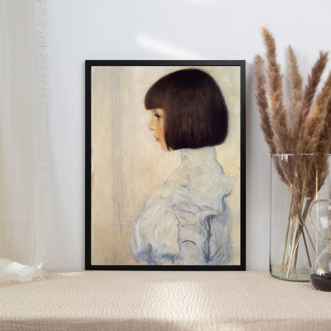 Vintage Woman Portrait, Antique Oil Painting Art Print - Image 2