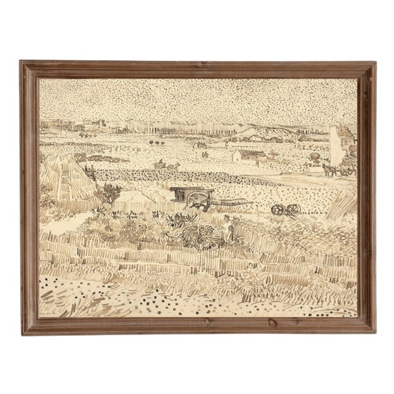 Vintage Art Landscape Painting Van Gogh Art Prints Landscape Sketch Print Art Artwork Reproduction Digitally Enhanced