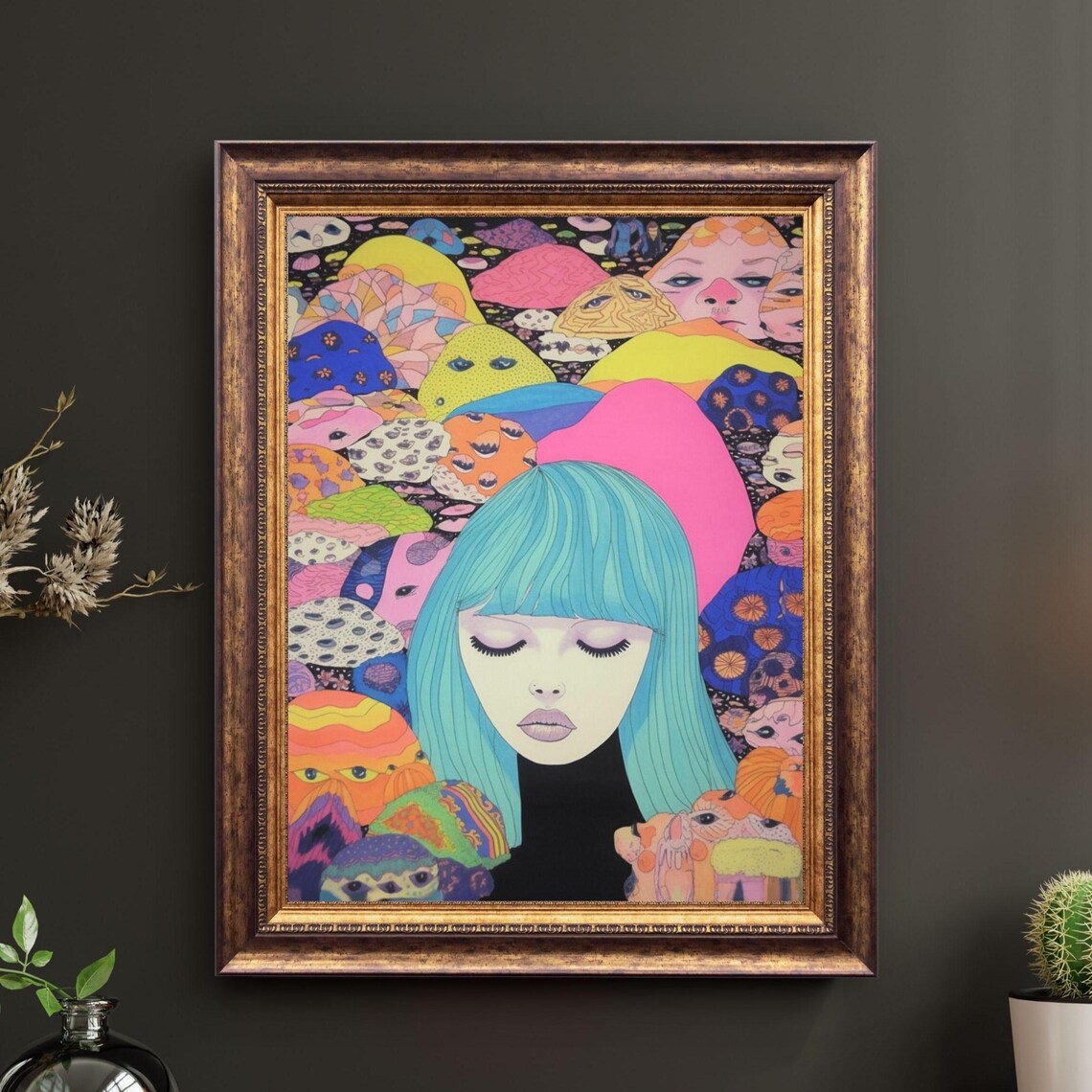 Manic Mind Unique Canvas Art Print