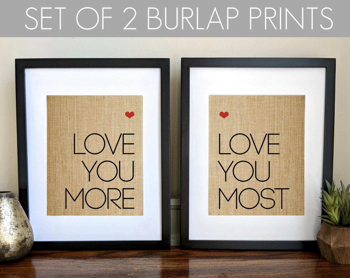 Valentines Day Gift For Him Boyfriend Gift For Boyfriend Gift For Husband Gift Wedding Gifts For Couple Love You More Love You Most Sign
