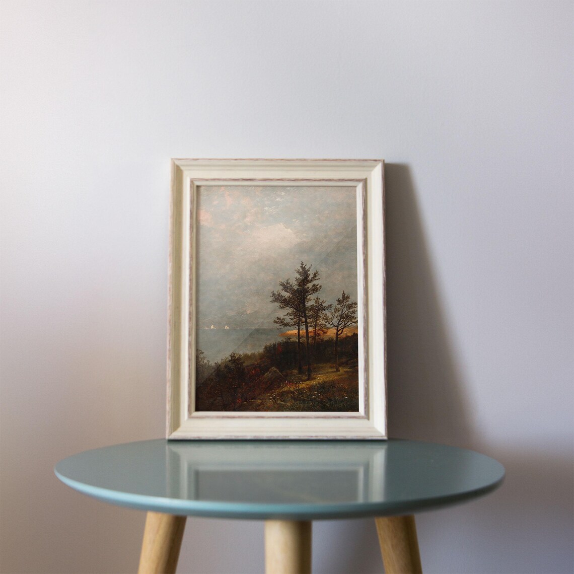 Vintage Autumn Lake Landscape Art Print, Rustic Fall - Image 4