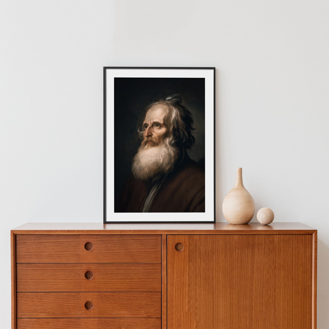 Vintage Portrait Oil Painting Dark Vintage Portrait Painting Moody Antique Man Portrait Vintage Oil Dark Moody Italian Portrait Painting - Image 2