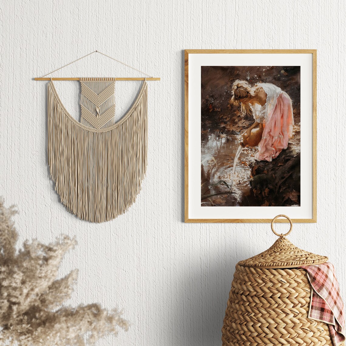 Vintage Woman Portrait Art Print, Rustic Decor - Image 2