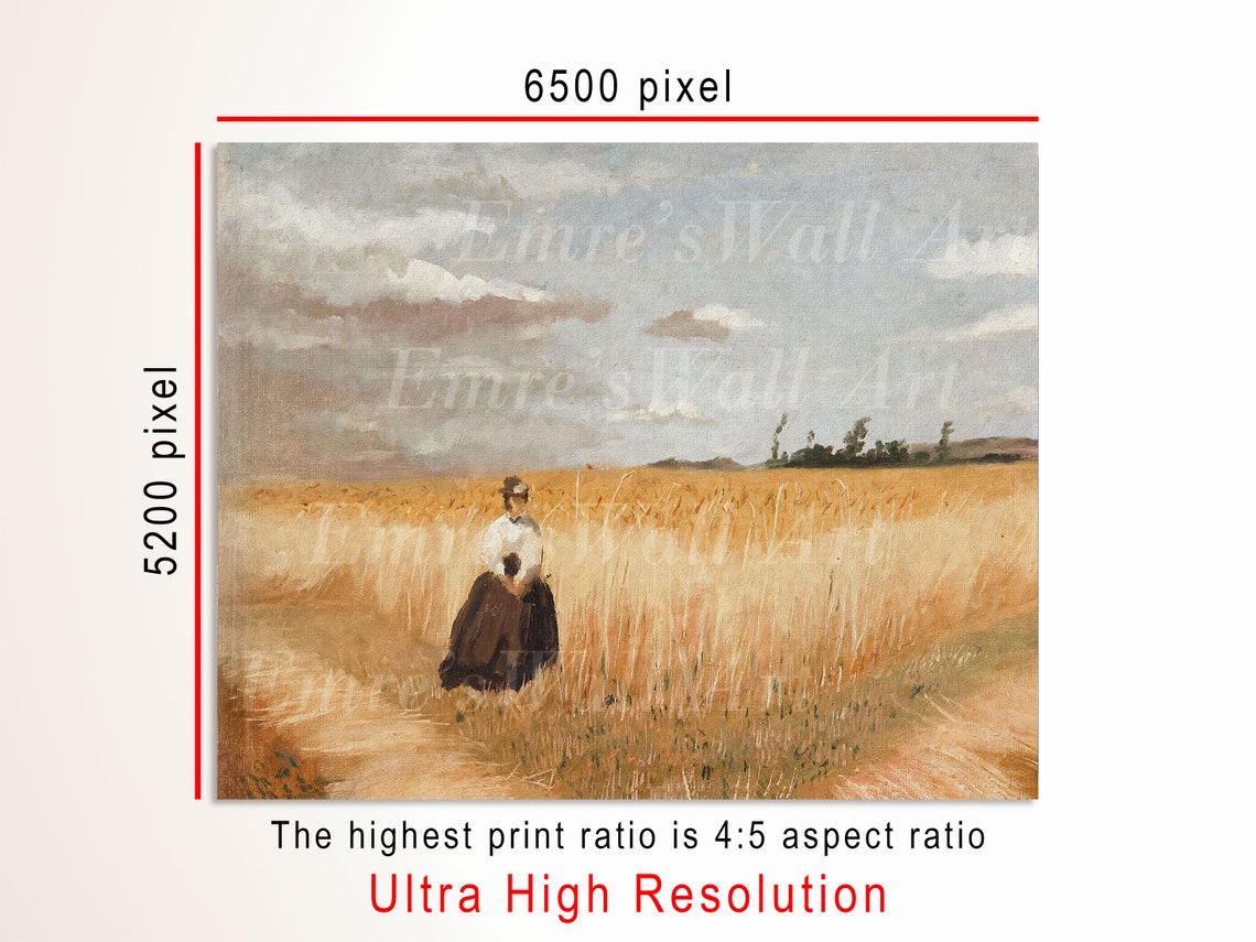 Wheat Field Painting Countryside Art Print Farmhouse Field Painting Village Oil Painting Summer Landscape Painting Farmhouse Summer Art - Image 3
