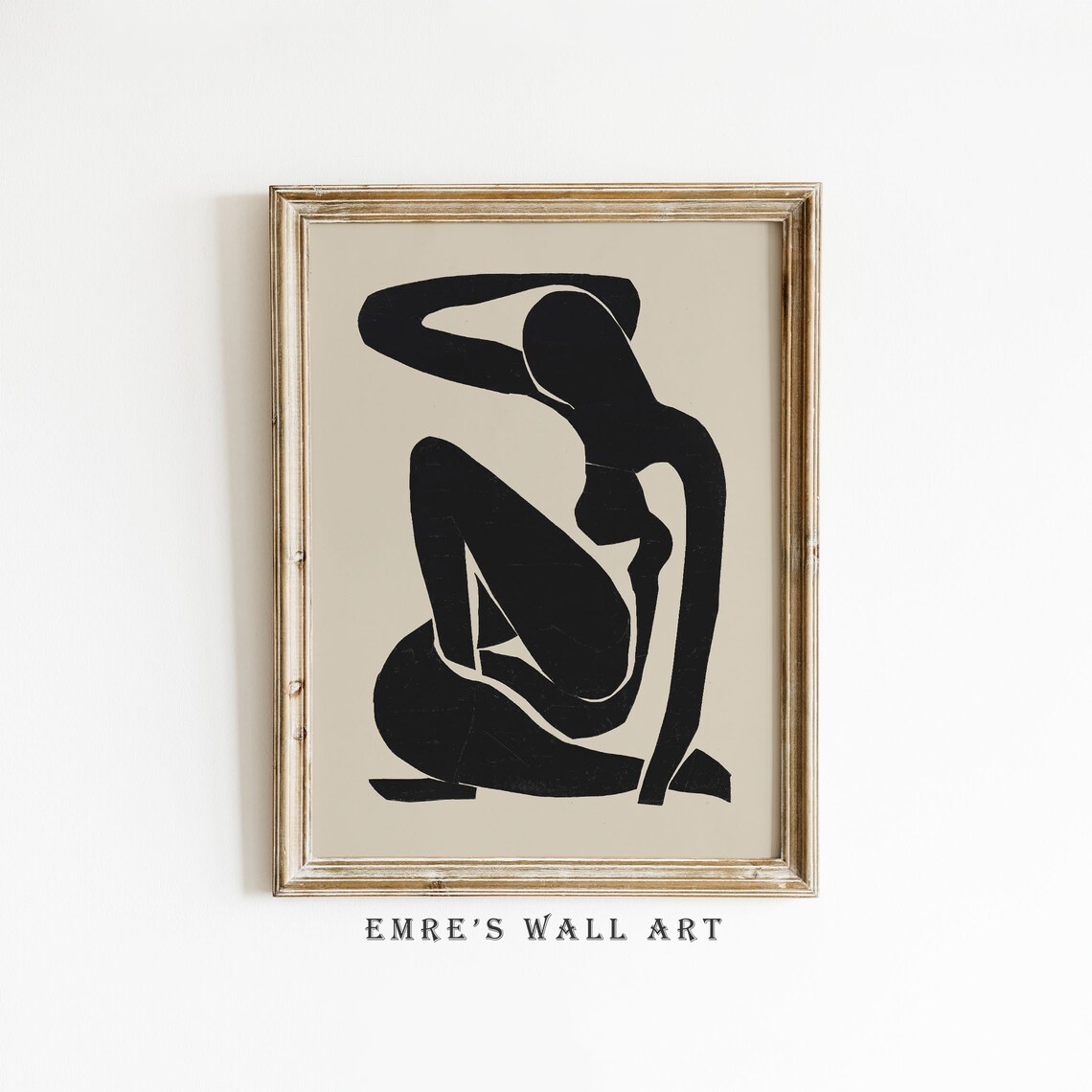 Figure Sketch Art Print, Vintage Woman Portrait