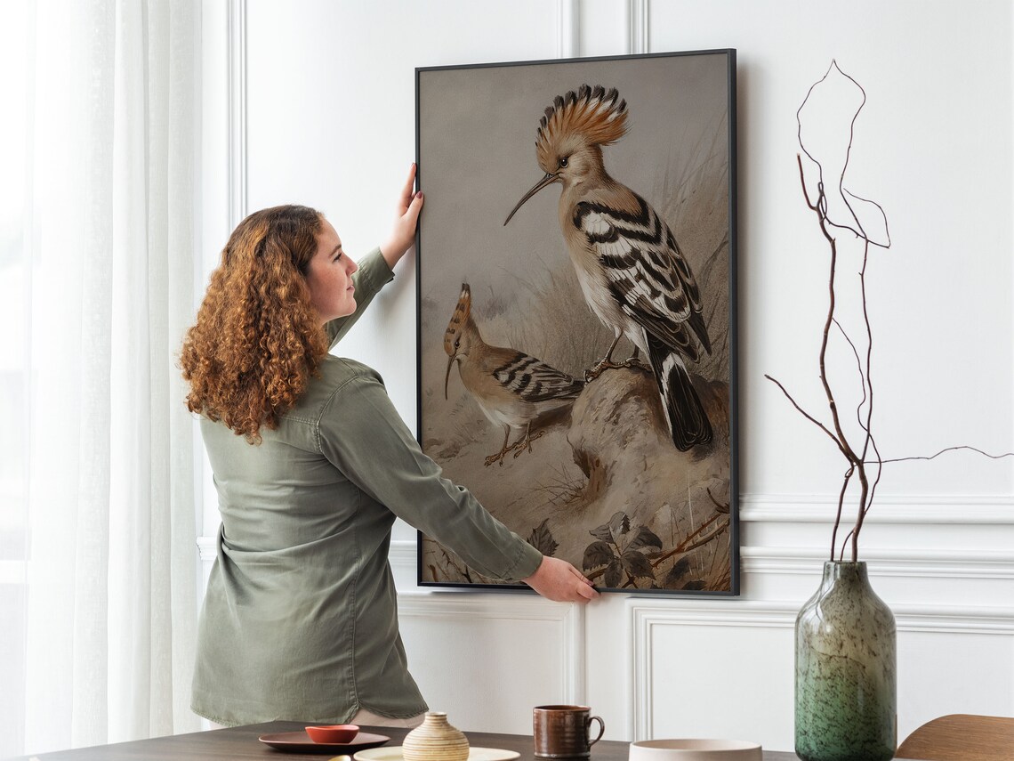 Vintage Bird Painting Nursery Bird Art, Rustic Farmhouse - Image 2