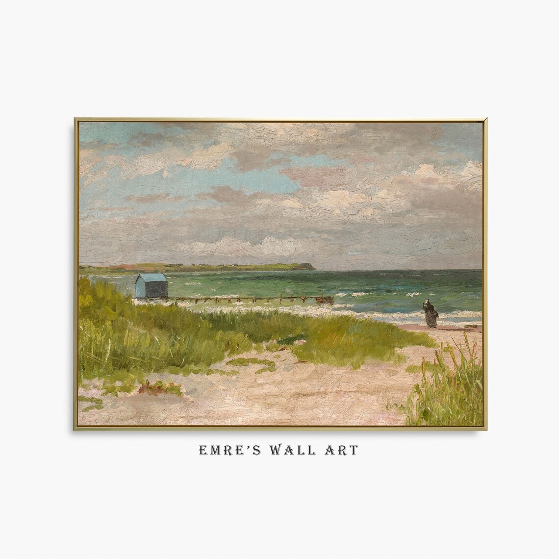 Vintage Coastal Seaside Landscape Art Print