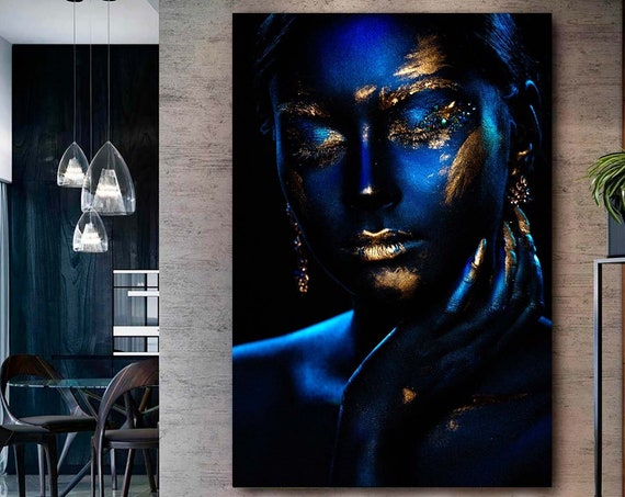 Modern African Woman Painting Wall Art Poster Home Decoration For Living Room Print On Canvasethnic Ladies Artafrican Lady