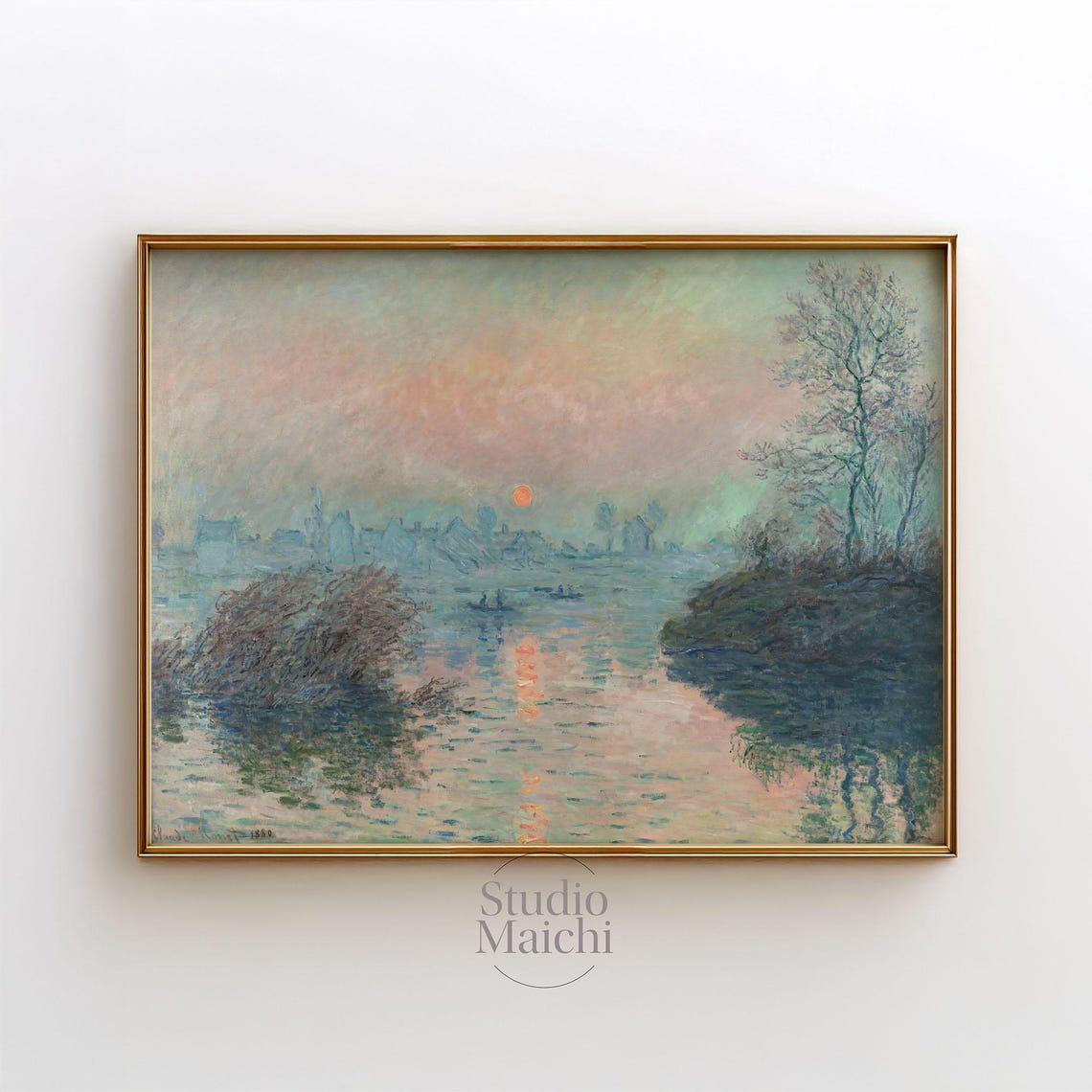 Claude Monet Venice Sunset Impressionist Landscape Art Poster