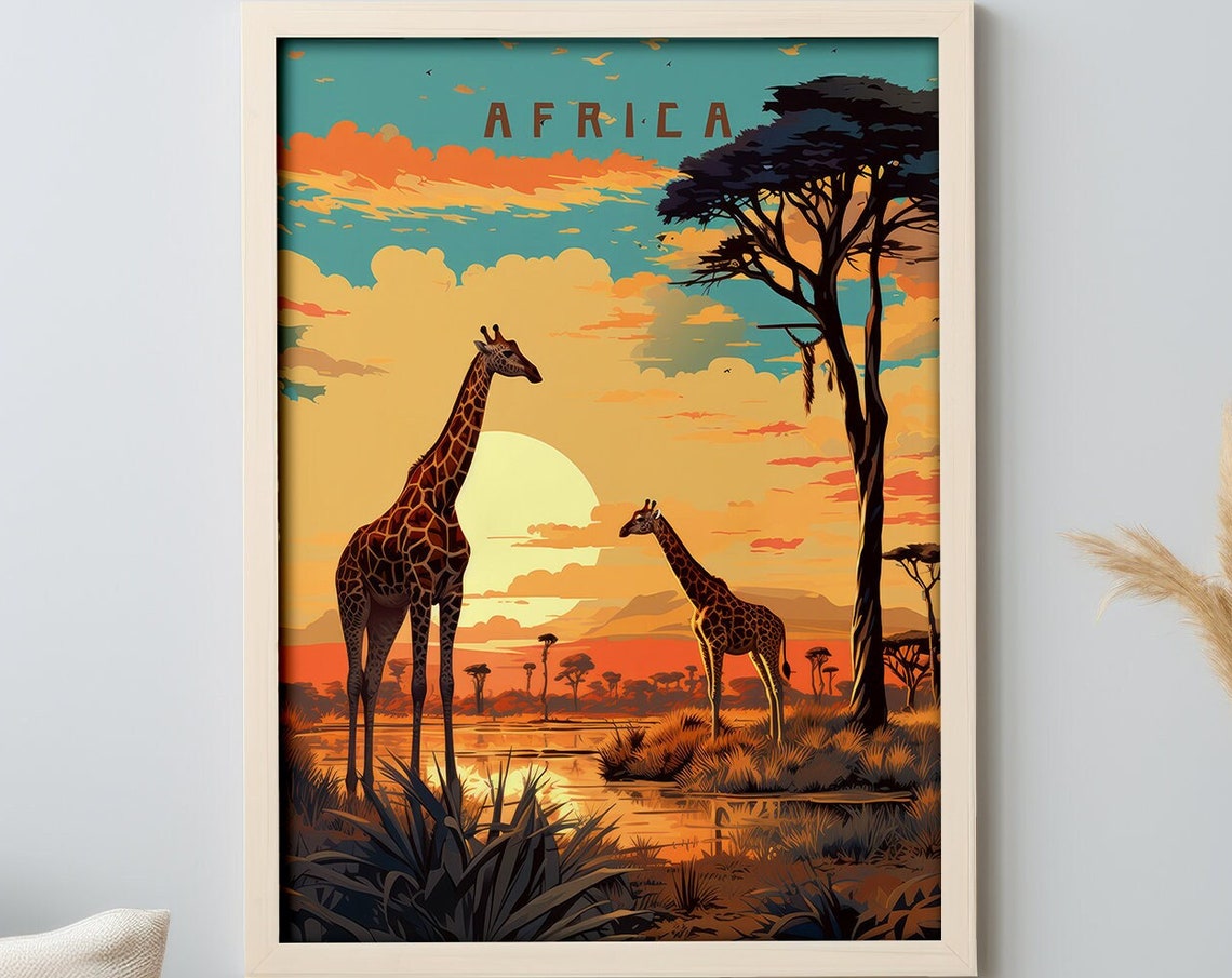 Africa Poster Kruger National Park Safari Wildlife Art Africa Safari Africa Travel Print Vintage Africa Poster Africa Safari Print - Image 7