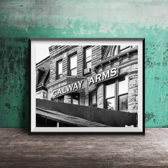 Galway Arms Lincoln Park Chicago Unframed Photography Print Restaurant Bar Sign Photograph Chicago Irish Pub