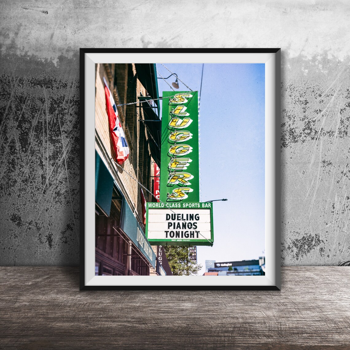 Sluggers Sports Bar Chicago, Lakeview Sign Art Print