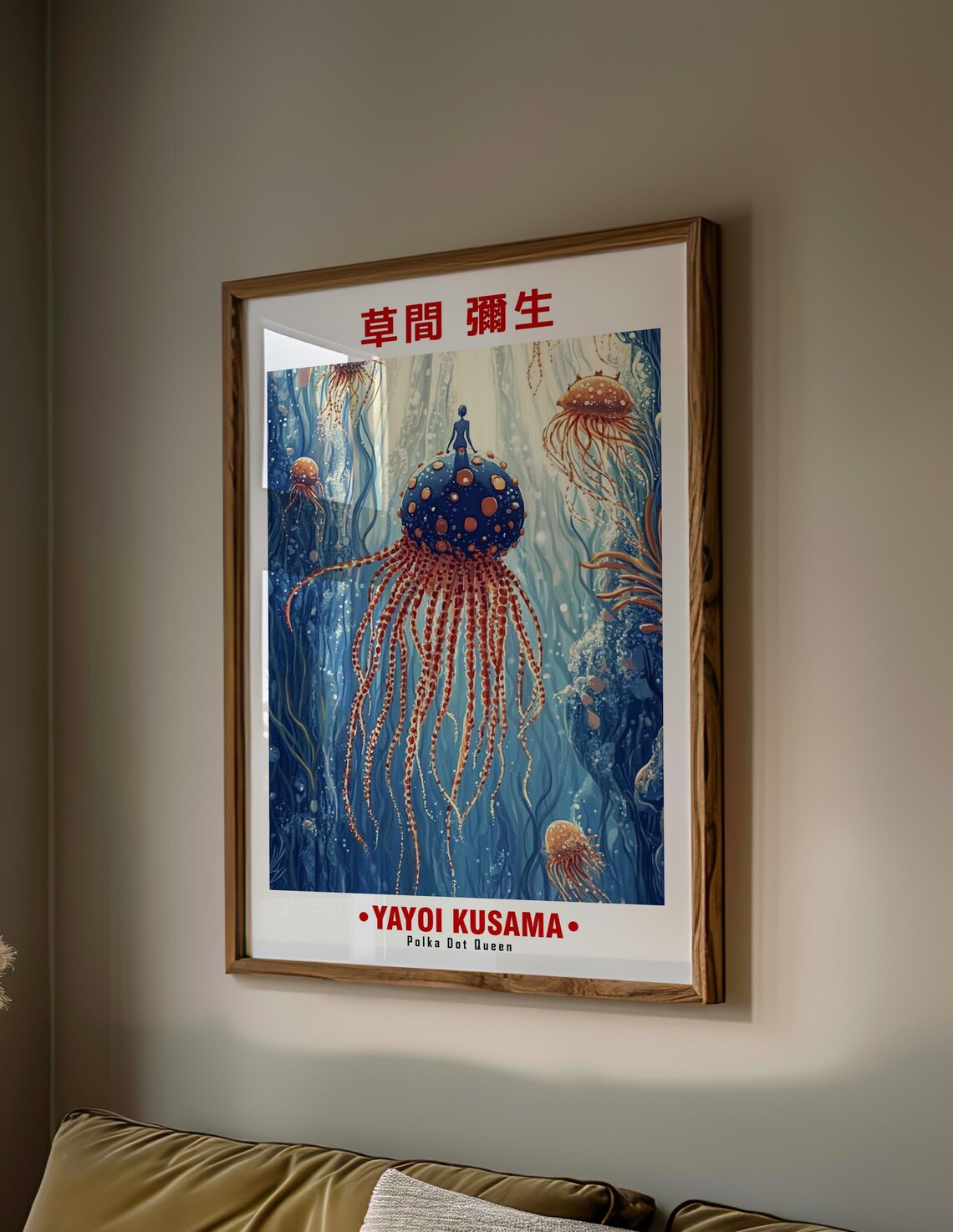Yayoi Kusama-Inspired Colorful Polka Dot Art Print - Image 2