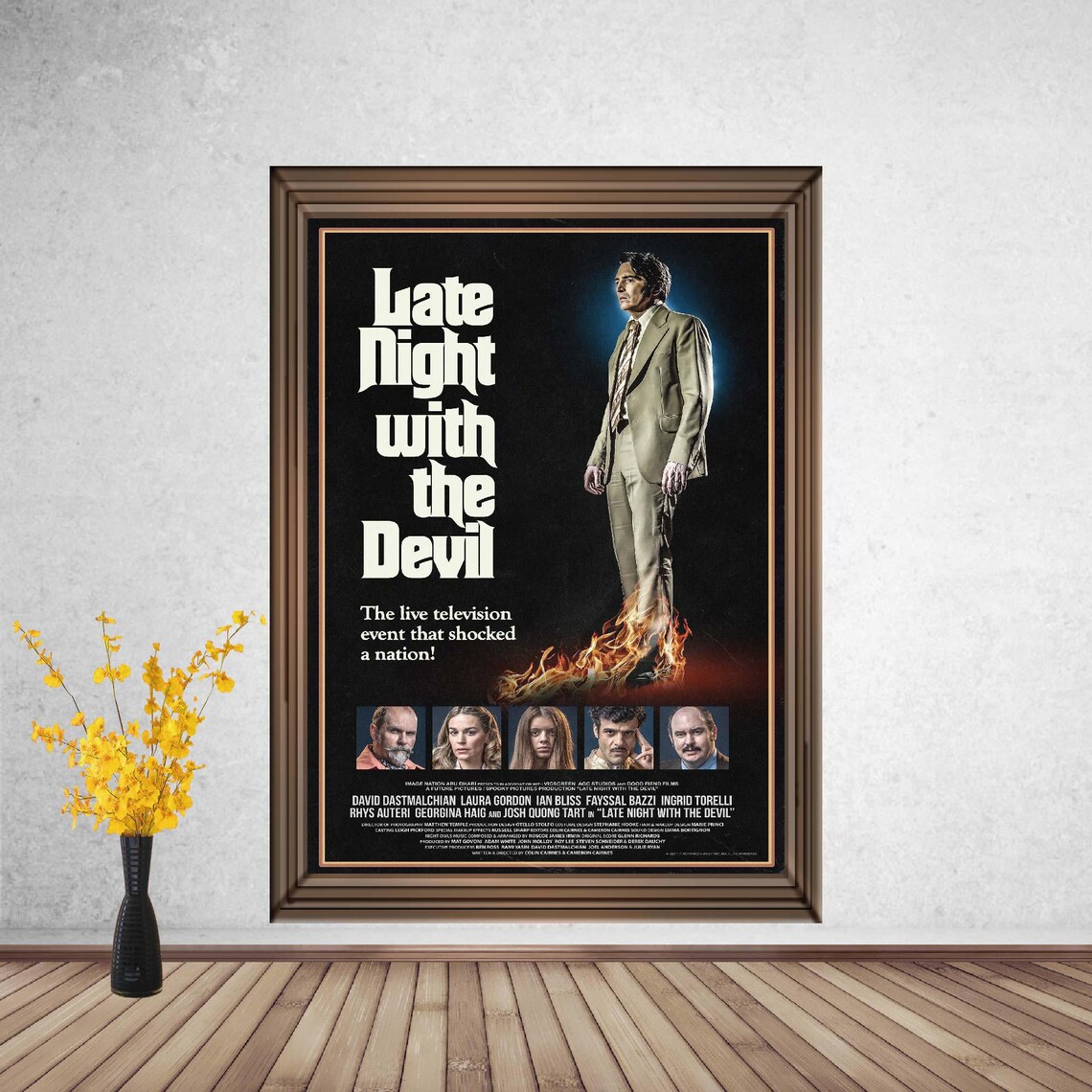 Late Night with the Devil Movie Poster Vintage Style Horror Film Wall Decor
