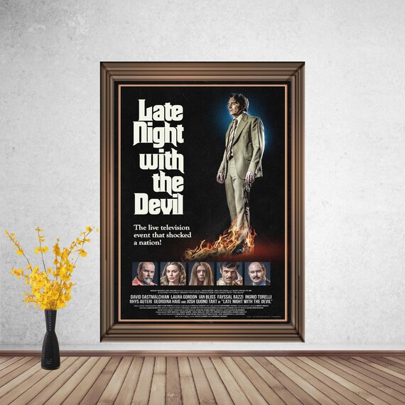 Late Night with the Devil Movie Poster Vintage Style Horror Film Wall Decor