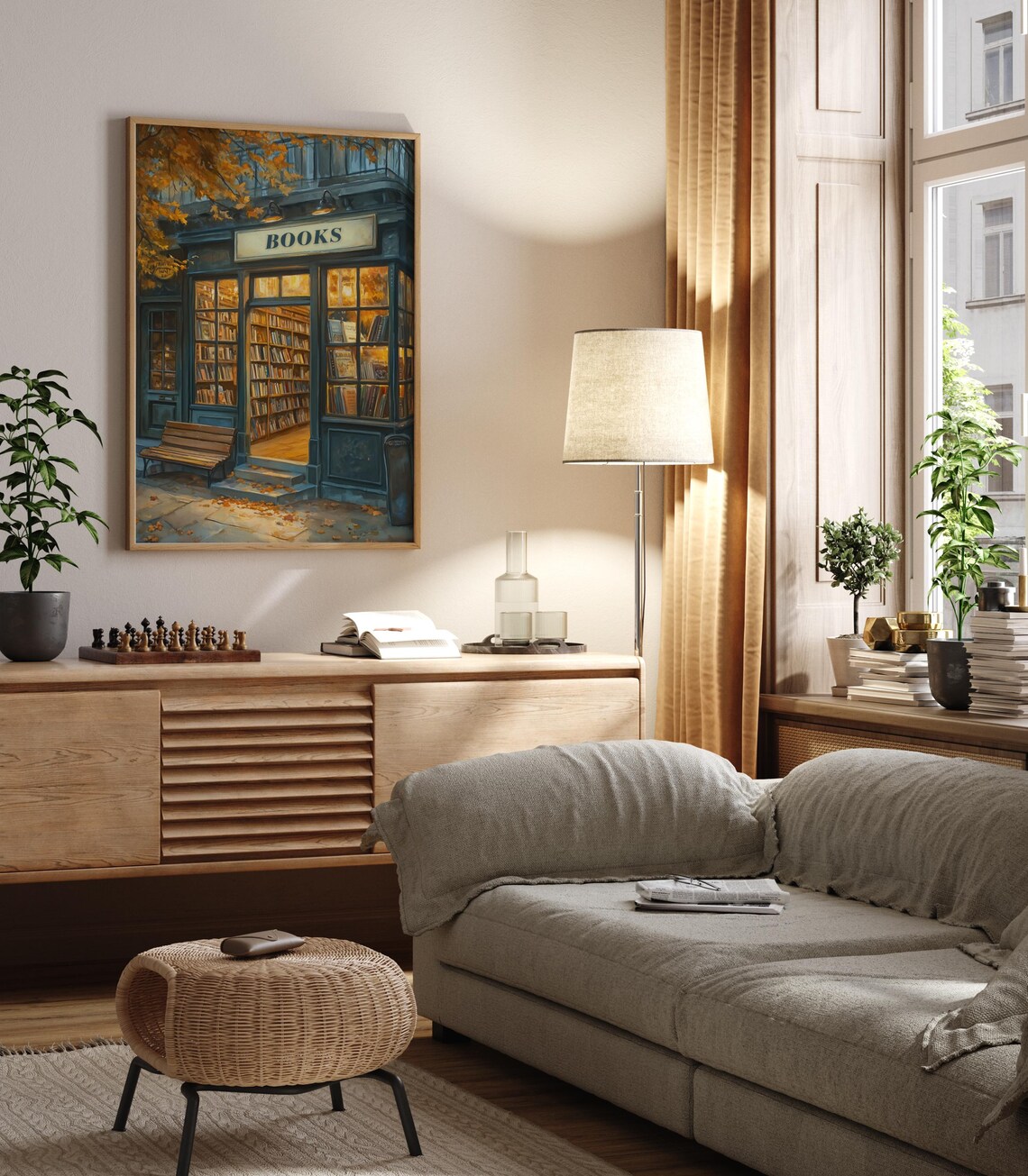 Book Store Vintage London Bookshop Art Print - Image 2