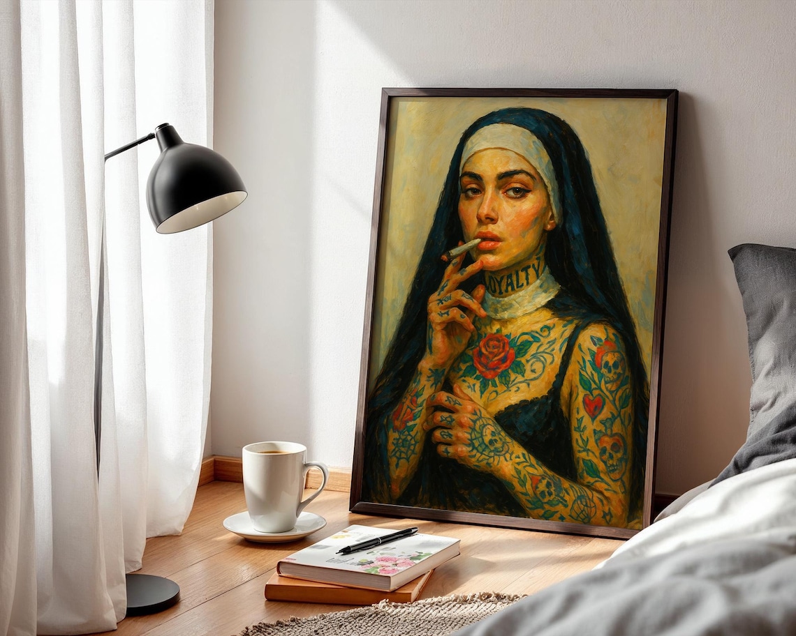 Tattooed Nun Classic Travel Poster - Image 4