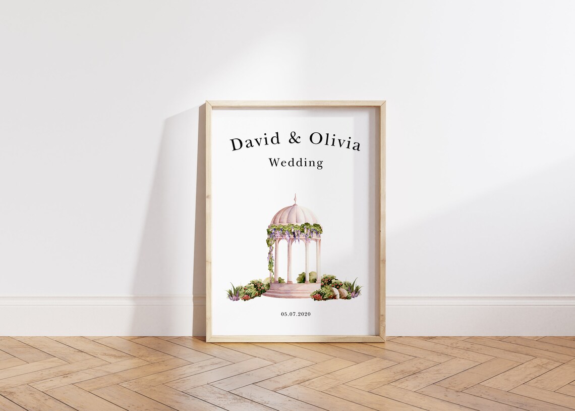 Custom Wedding Poster, Personalized Gift for Couples - Image 3