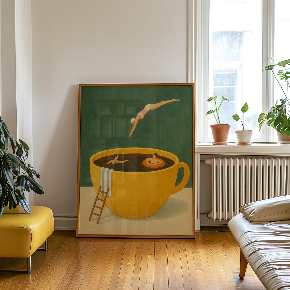 Coffee Pool Retro Travel Poster - Image 5