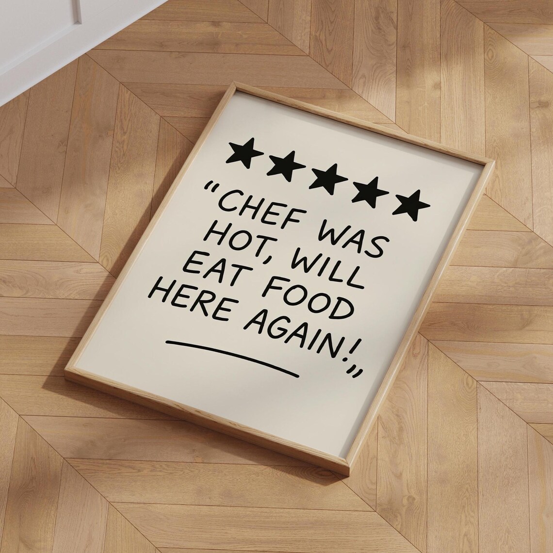 Funny Chef Kitchen Wall Art, Humorous Poster