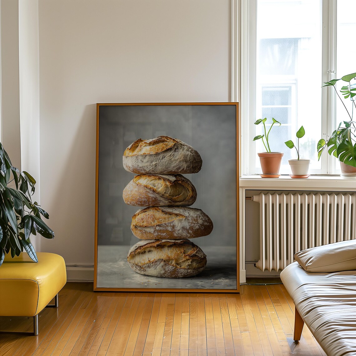 Sourdough Bread Print, Rustic Vintage Kitchen Decor - Image 4