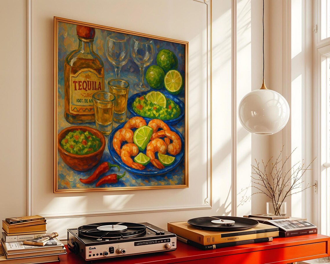 Tequila Shrimp Mexican Kitchen Or Bar Art Print - Image 5