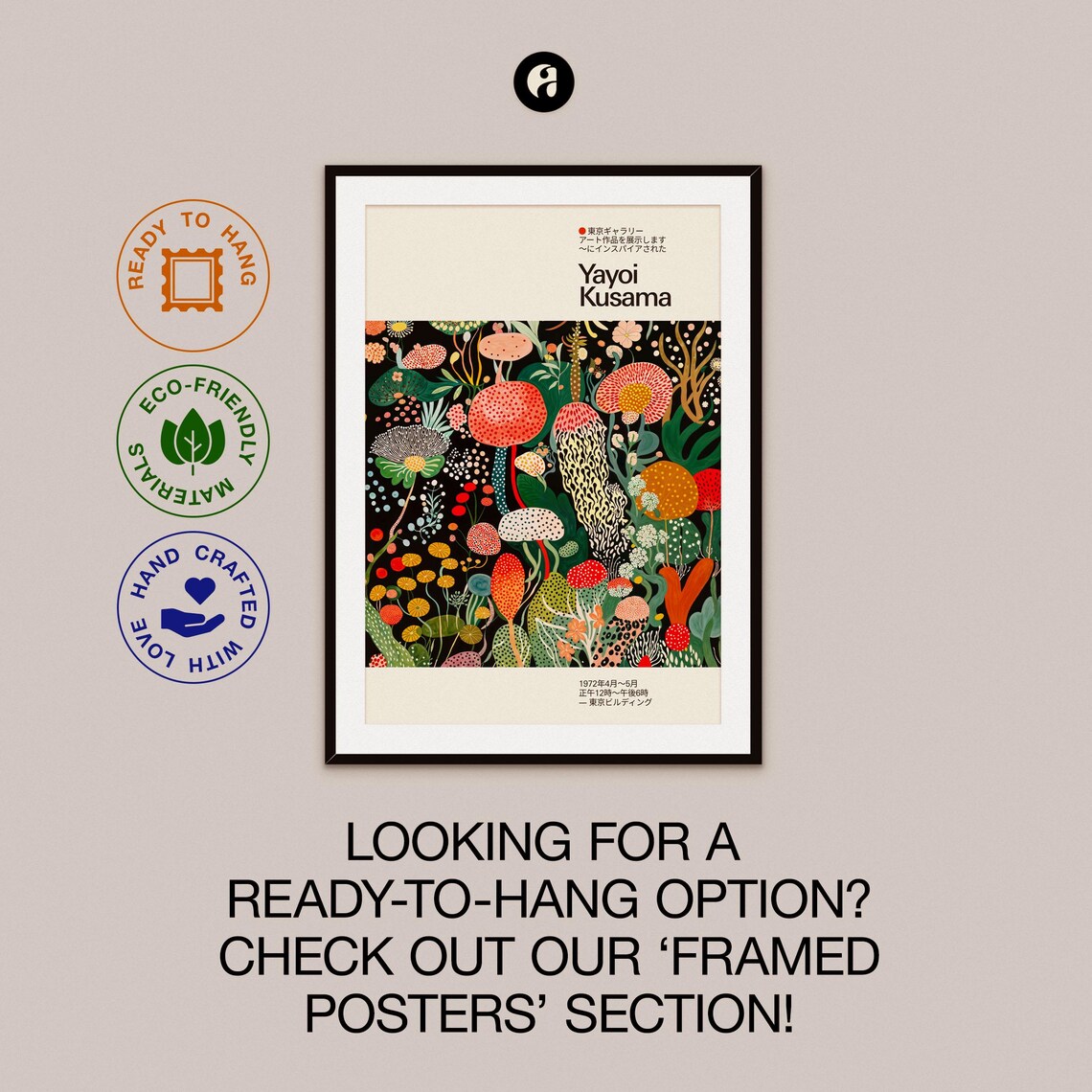 Japandi Flora Art Print, Abstract Botanical Poster - Image 2