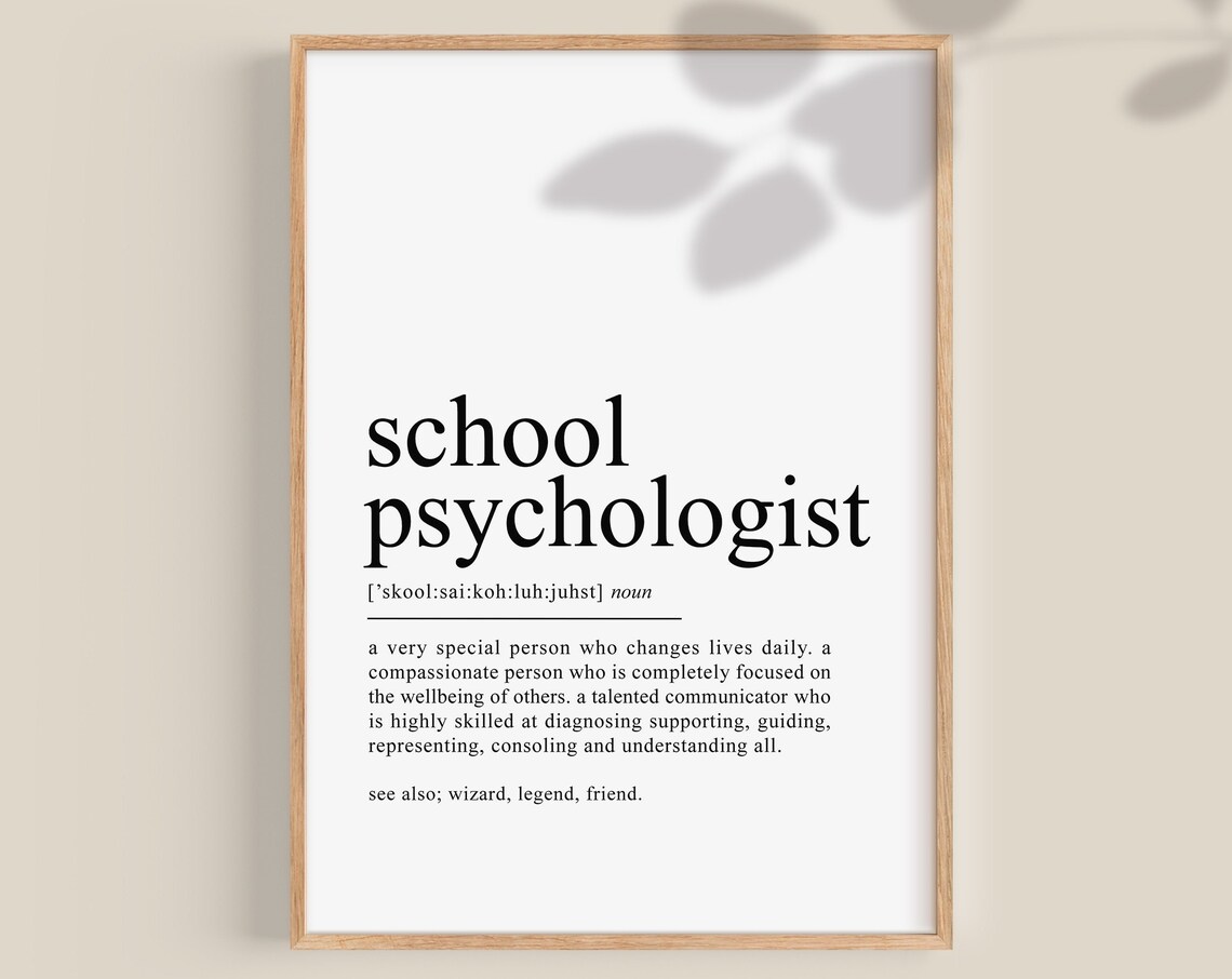 School Psychologist Definition Art Print