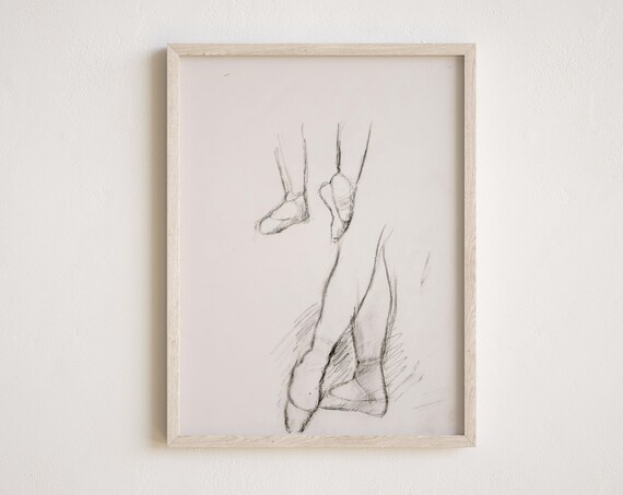 Ballerina On Pointe Vintage Ballet Dancer Art Print