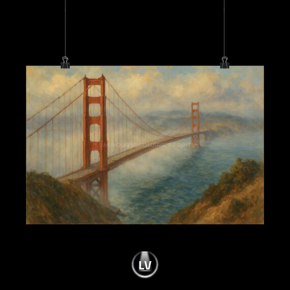 Golden Gate Bridge Matte Poster Wall Art Decor Landscape Home Unique Gift For Lovers Apacs 85