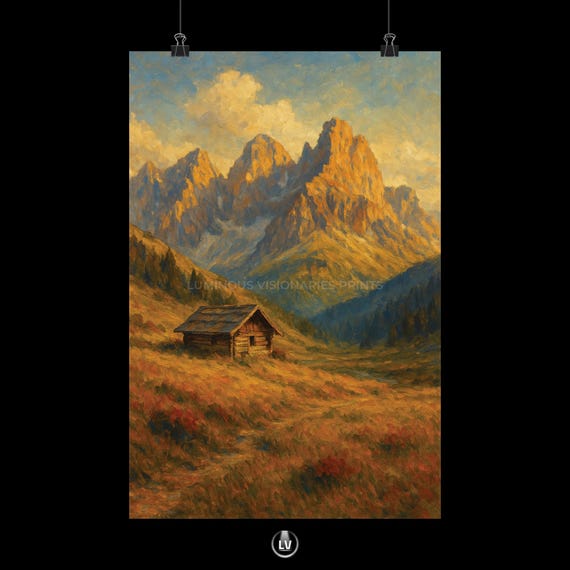 Scenic Mountain Landscape Poster Nature Art Print For Home Decor Wall Living Room Gift Lovers Apls 12