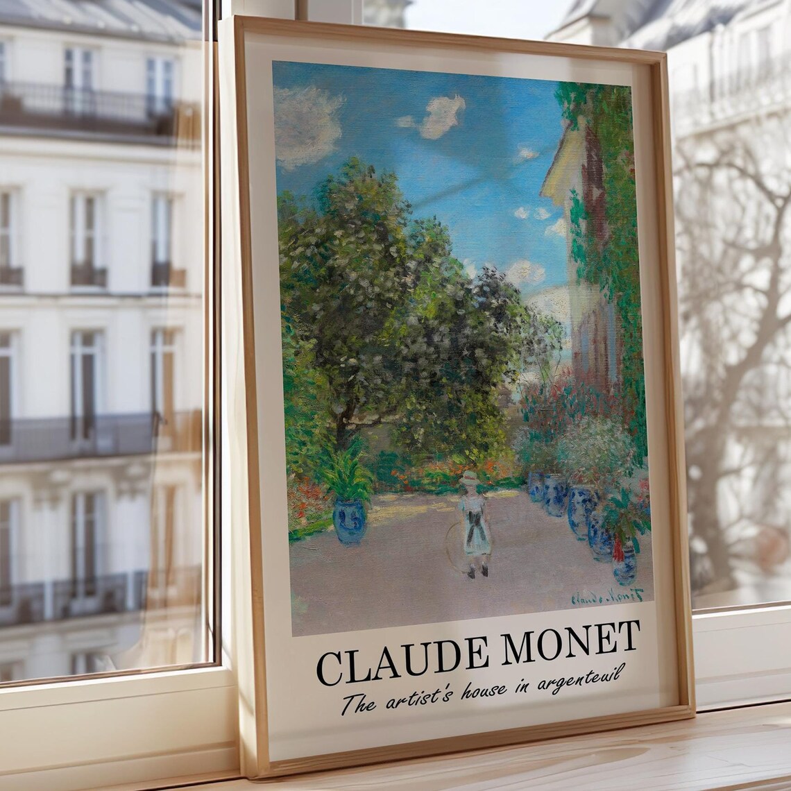 Claude Monet Artists House Argenteuil Garden Child Impressionist Museum Poster