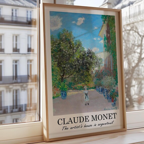 Claude Monet Artists House Argenteuil Garden Child Impressionist Museum Poster