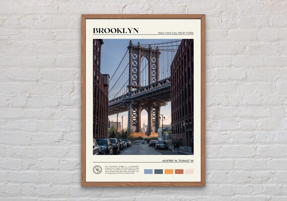 Brooklyn New York City Travel Poster Print