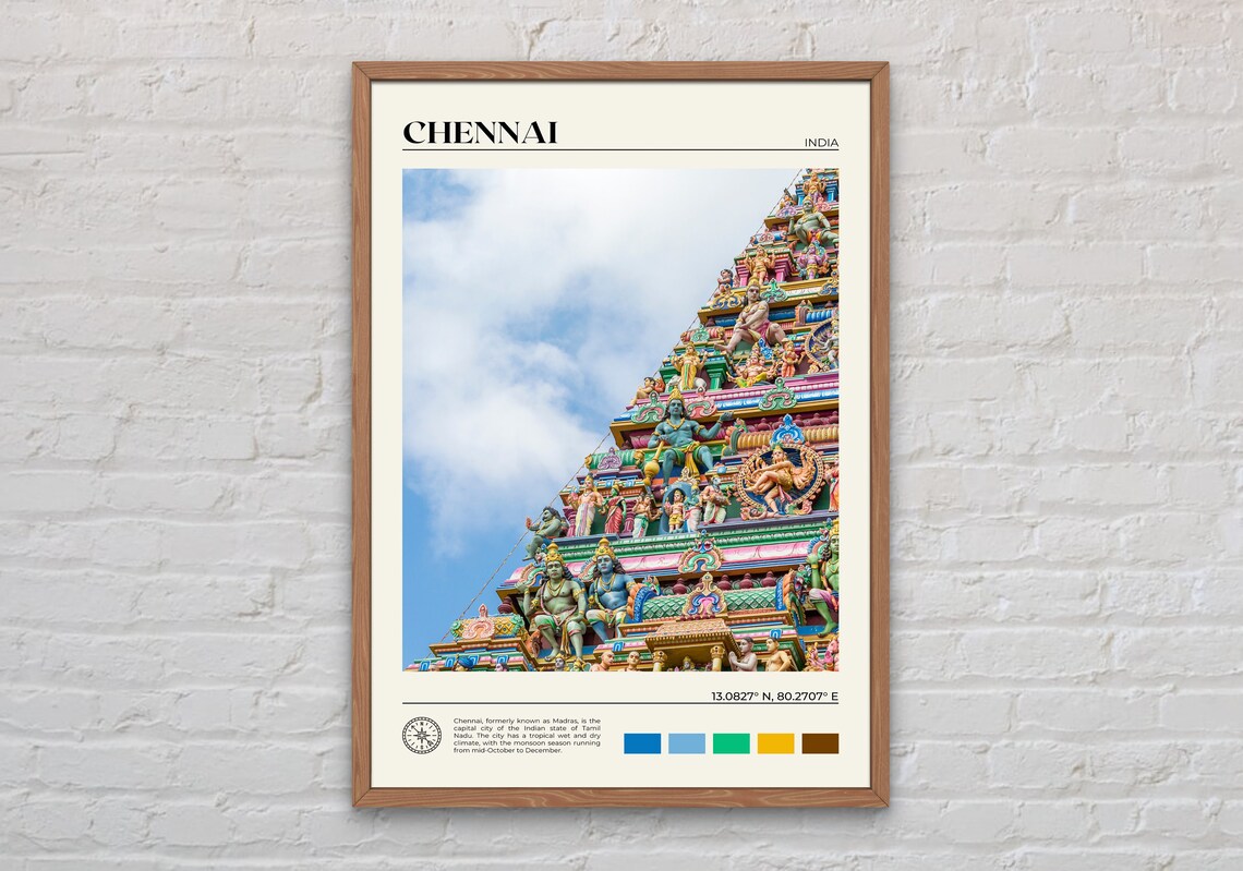 Chennai Photography Print, India City Wall Decor