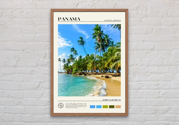 Panama Canal Travel Poster, Panama Wall Art